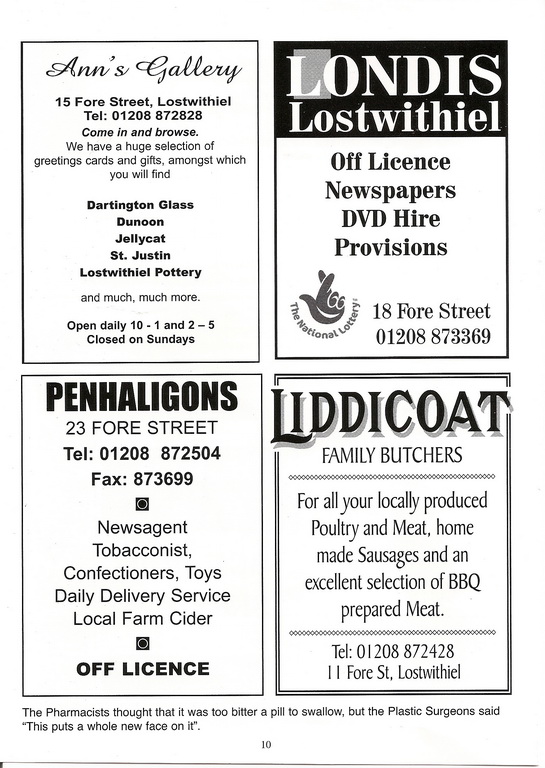 8th Lostwithiel Charity Beer Festival Programme - Page 10